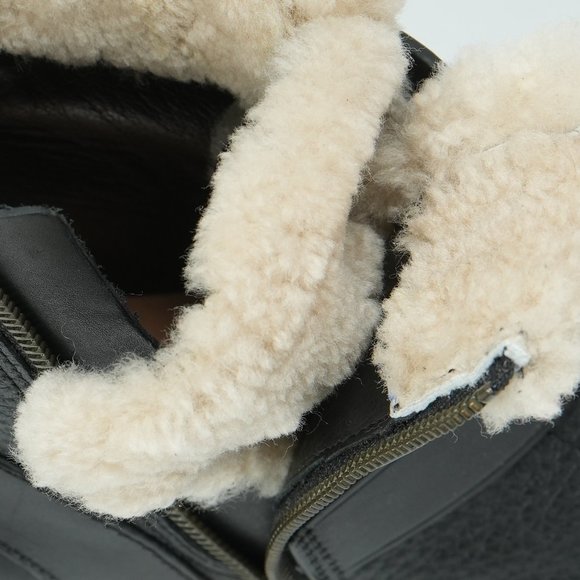 Coach Preston Black Leather Shearling Booties - Picture 13 of 13